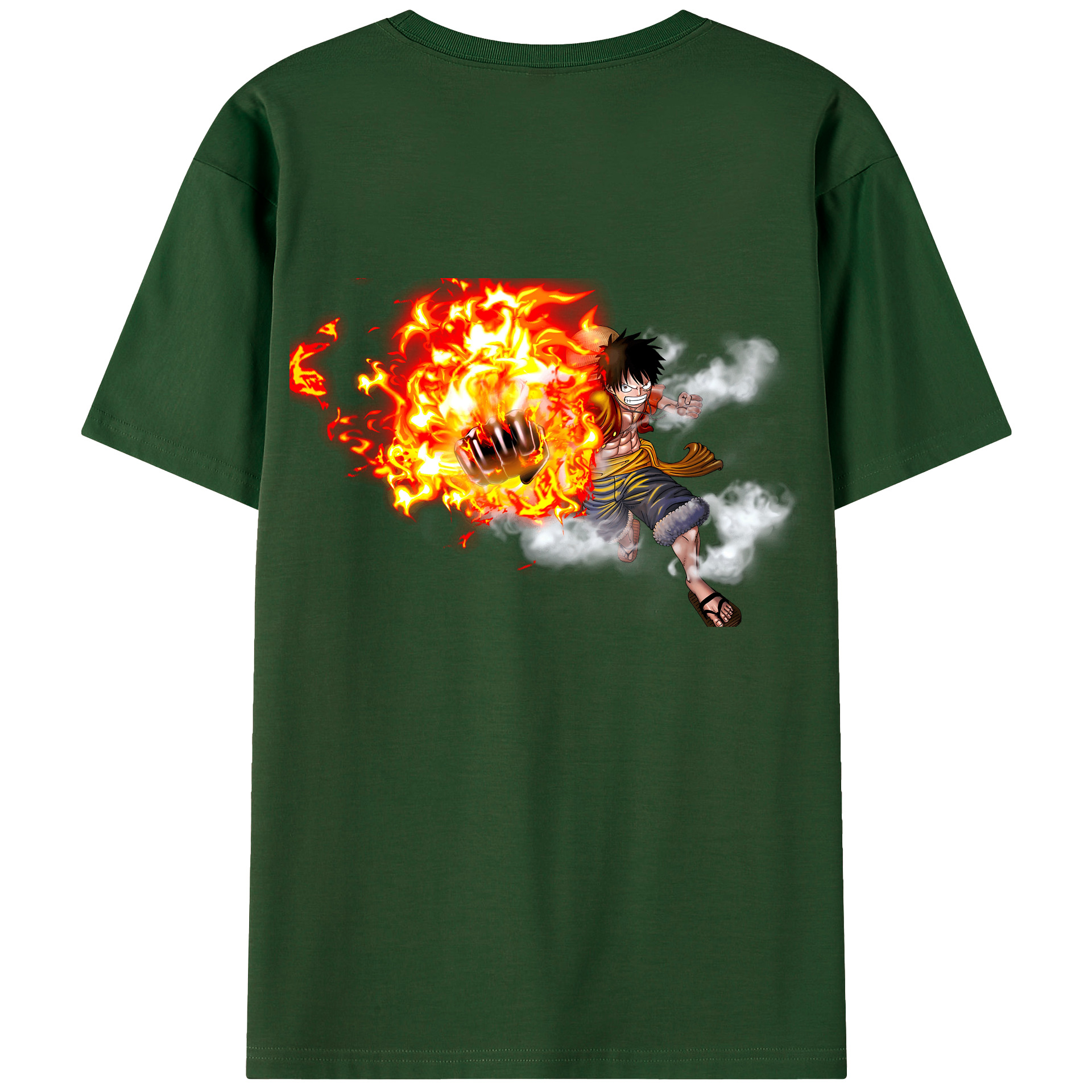 ワンピース モンキー・D・ルフィ ONE PIECE Monkey D. Luffy 綿100％半袖Tシャツ（背面プリント）